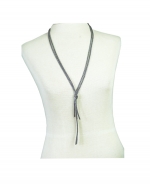 Super modern, super chic. Two strands embellished with rhinestones with a low knot. A beautifully simplistic must-have accessory.

Measurements: 20.5