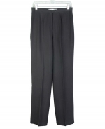 Our ladies' 100% washable woven silk gabardine trouser is classic in fit and style.  Its soft hand touch and brushed color makes this a perfect pant to wear during the spring, summer and fall season. Dry clean or hand wash. Steam to maintain silkiness.

Available in 3 Colors: Black, Brown and Plum.

Display Picture Color: BLACK