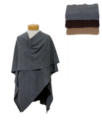 This 100% Merino wool wrap is made in full-needle knit. It is of high quality knit, so it has an incredibly soft touch.  

Dry clean for a lasting soft touch. Available in 3 colors: Brown, Gray Heather, and Ice Coffee. 

DISPLAY PICTURE COLOR: GRAY HEATHER