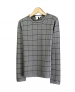 Compositions' silk/cotton/lycra jewel neck sweater is a classic sweater perfect for all occasions. You'll love this pullover for its lycra stretch, flattering fit, and comfortable feel. Our window pane sweater is ideal for dressing up as well as for dressing casually and comfortably. Hand-wash or dry clean for best results. 

Available in 2 colors: Black-Gray and Gray-Black.

DISPLAY PICTURE COLOR: GRAY HEATHER W/ BLACK LINE