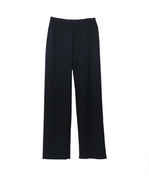 Viscose nylon full needle knit pants.  Great draping with nice stretch.  Good for travel, office and leisure wear.  Tightly knitted full needle full fashion knit.  Great for all occasions.  Easy to match with tops and jackets. Hand wash or dry clean for best results. 

DISPLAY PICTURE COLOR: BLACK