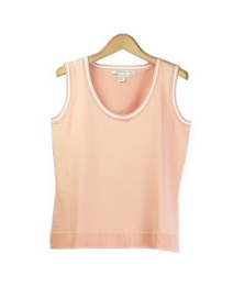 Our ladies' cotton/lycra scoop neck sleeveless shell has a delicate look and soft touch, which makes it a must have item for the spring and summer seasons.  This shell works beautifully with jackets and bottoms. Hand wash or dry clean for best results.

Available in 4 beautiful colors: Black, Coral, Sky Blue, and White. 

DISPLAY PICTURE COLOR: CORAL