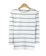 Our silk/lycra jewel neck 3/4 sleeve sweater has a luxurious look with its' fine rib design. Our sweater matches well with our jackets and bottoms. Hand wash in cold water and lay flat to dry for best results. 

Available in 4 beautiful colors: Navy, Rose, Turquoise, and White. 

DISPLAY PICTURE COLOR: WHITE