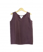 This habotai silk tank top is comfortable, soft, and perfect for summer. This comforble tank top can work beautifully with any jacket. Hand-wash or dry clean for best results.

Available in 4 colors: Champagne, Eggplant, Fuchsia, Gray and Olive.

