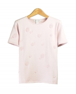 Make this a fun addition to your wardrobe! Our short sleeve sweater is embroidered with terry-textured dots for a fun, yet elegant design.

Available in sizes S, L, XL

Available colors: Black, Blue, Pink, Red

DISPLAY PICTURE COLOR: Pink