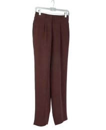 This luxe washable heavy weight 100% silk crepe trousers with front pleats are perfect for early fall and beyond.  Back waist has partial elastic for easy fit.  It is as comfortable in the office and meetings as it is out for dinner,party and travel.  This heavy crepe silk trousers match all the jackets, shirts and tank shell in this group pictured below. 

6 colors are available for the trousers: Black, Champagne, Charcoal, Chestnut, Eggplant and Rock 

DISPLAY PICTURE COLOR: EGGPLANT