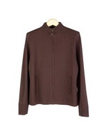 Our Tussah silk/cotton zipper cardigan is perfect for all occasions. Soft and comfortable. Easy to match with jackets and bottoms. Hand wash or dry clean for best results. 

Available in 8 beautiful colors: Banana, Black, Chocolate, Periwinkle, Persimmon, Ruby, Sage, and Sky. 

DISPLAY PICTURE COLOR: CHOCOLATE