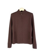 Our Tussah silk/cotton zipper cardigan is perfect for all occasions. Soft and comfortable. Easy to match with jackets and bottoms. Hand wash or dry clean for best results. 

Available in 8 beautiful colors: Banana, Black, Chocolate, Periwinkle, Persimmon, Ruby, Sage, and Sky. 

DISPLAY PICTURE COLOR: CHOCOLATE