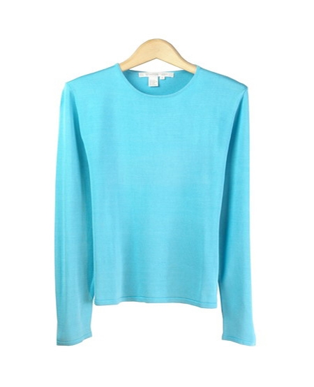 Women's 100% Silk Crew Neck Sweater Long Sleeve. Sizes range from XS(4 ...