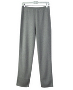 Silk/Cotton/Cashmere/Lycra Full Needle Knit Pants. Dry clean for the best long lasting result. Or handwash cold and lay flat to dry; Then press with steam or just steam to enhance the silk/cotton/cashmere/lycra blends soft-touch and good feel. 

2 beautiful colors available: Brown and Snow Gray.

DISPLAY PICTURE COLOR: SNOW GRAY