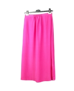 Our washable crepe-de-chine silk long skirt has an elastic back waist for easy-fit and side slits. This garment is softly shaped and light weight, so it drapes very nicely. This long skirt can easily match all the tops in its collection. Length: 34". Machine wash or dry clean.

Available in 12 colors: Black, Butter, Fuchsia, Ivory, Mocha, Navy, Pale Blue Smoke, Red, Royal, Ruby, Sage, and Soft Purple.

DISPLAY PICTURE COLOR: PALE SMOKE BLUE