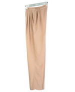 Women's washable silk trousers with side elastic at back waistband for easy fit.  Front pleats and zipper front.  Softly shaped, light weight and great draping.   Machine wash or dry clean.  The washable silk trousers are available in many colors.

DISPLAY PICTURE COLOR: PEACH