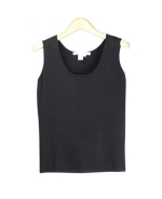 This silk cotton blends jersey tank top is made of tightly weaved knit fabric. The quality of this silk blends knit is superb and is of high quality. This tank top is versatile. You can wear it all seasons and it is a great layering shell under a blazer or a great suit. The shell will give you a lot of comfort and good on skin. The silky jersey shell under a suit will bring out the luxurious look and the beauty for your outfit. This high quality top works well with many outfits as a great layering piece. It is one of our customers' favorite must-haves. The tank top has four most sought after colors: Black, Cream, Beige and Silver. Available in sizes from S(4) to Extra Large (16). Dry clean or hand-wash in cold water and lay flat to dry for better results.