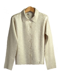 Our beautiful hand-made button down crinkle blouse is designed through a heat and steam process. This long sleeve shirt has a slim fit, but its crinkle pattern allows enough stretch for you to comfortably wear often. This garment is easy-care as well as easy-fit. To maintain its original shape and pattern, wash in cold water lay flat to dry. (Do not use an iron or any other source of heat/steam.)

Available in 6 beautiful colors: Black, Gold, Pink, Red, Sand, and White.

DISPLAY PICTURE COLOR: SAND