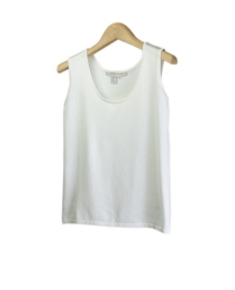 Our silk/lycra tank top is a light-weight top that is perfect for the spring and summer seasons.  This soft and comfortable tank works wonderfully as a layering piece, and can easily match with any jackets and trousers. Hand wash to clean or dry clean for best results. 

Available in 3 colors: Black, Ice Blue, Sun. 

Display Picture Color: WHITE