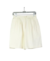 These washable woven silk linen shorts are unlined with an elastic back, so it is easy-fit. This pair of shorts has an easy-matching camp shirt and sleeveless shell that can create beautiful sets for the summmer season. Dry clean, or machine/hand-wash in cold water.

Available in 5 beautiful colors: Butter, Fuchsia, Ivory, Khaki, and Silver-blue.

DISPLAY PICTURE COLOR: IVORY